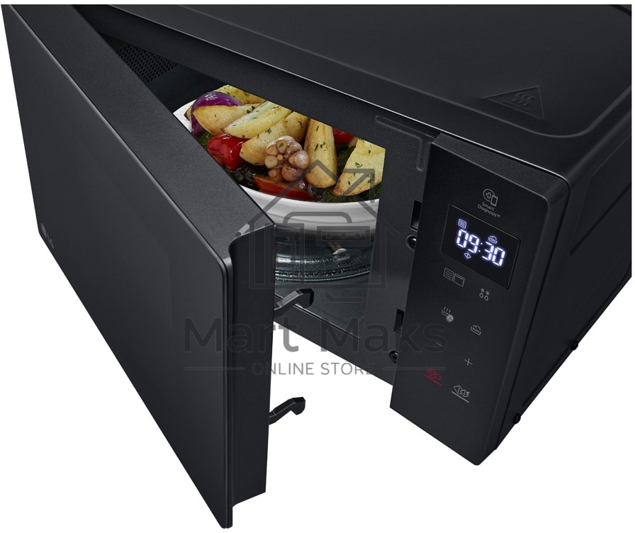 Микроволновая печь LG MH6032GAS черный, 20 л, 700 Вт, переключатели - сенсор