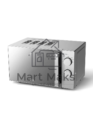 Микроволновая печь BQ MWO-20013SM серебряный, 20 л, 800 Вт, переключатели - поворотный механизм