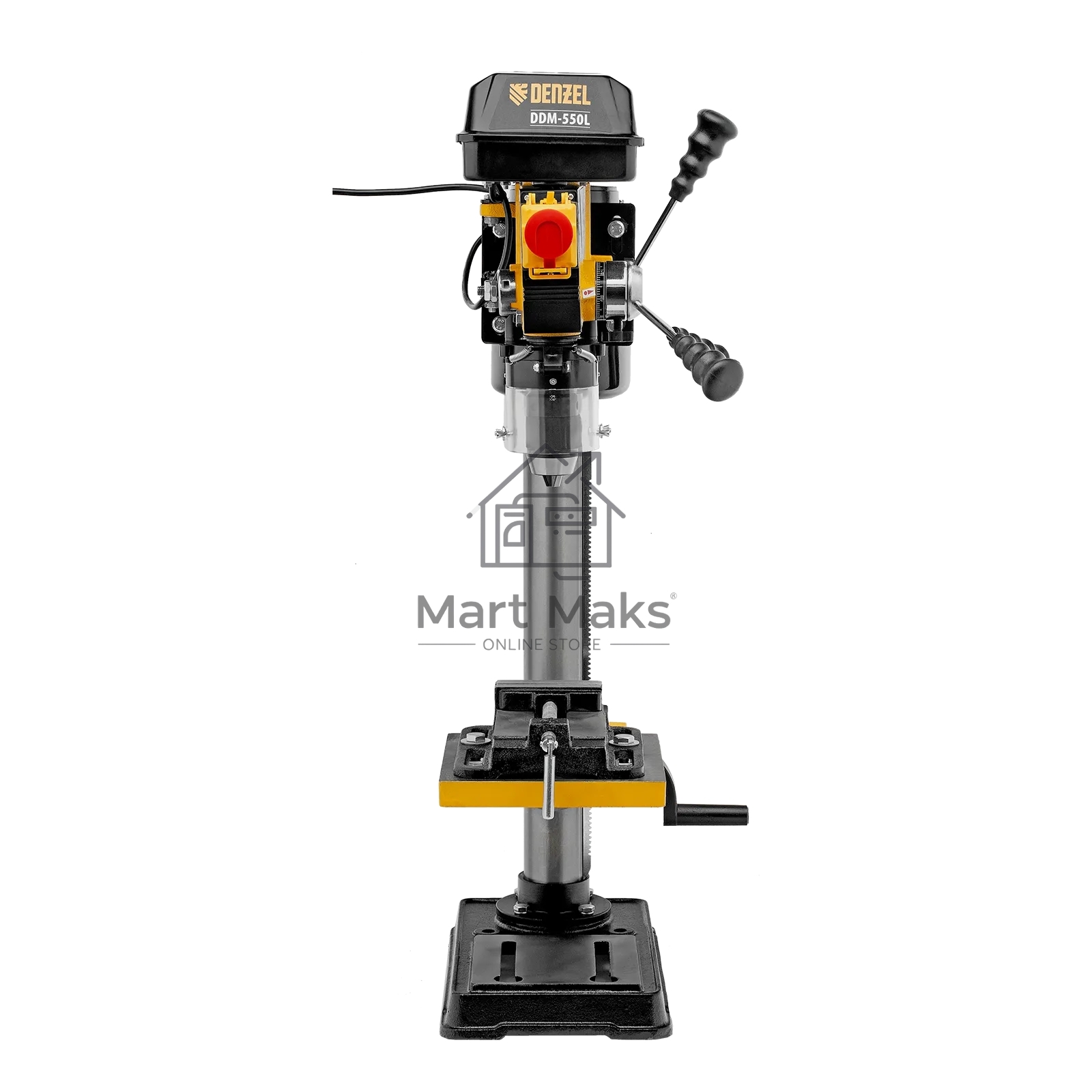 Станок сверлильный Denzel DDM-550L, 550 Вт, 16 мм, 12 ск., лазер, настольный