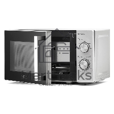 Микроволновая печь Caso M 20 Gourmet серебристый, 20 л, 800 Вт, переключатели - поворотный механизм