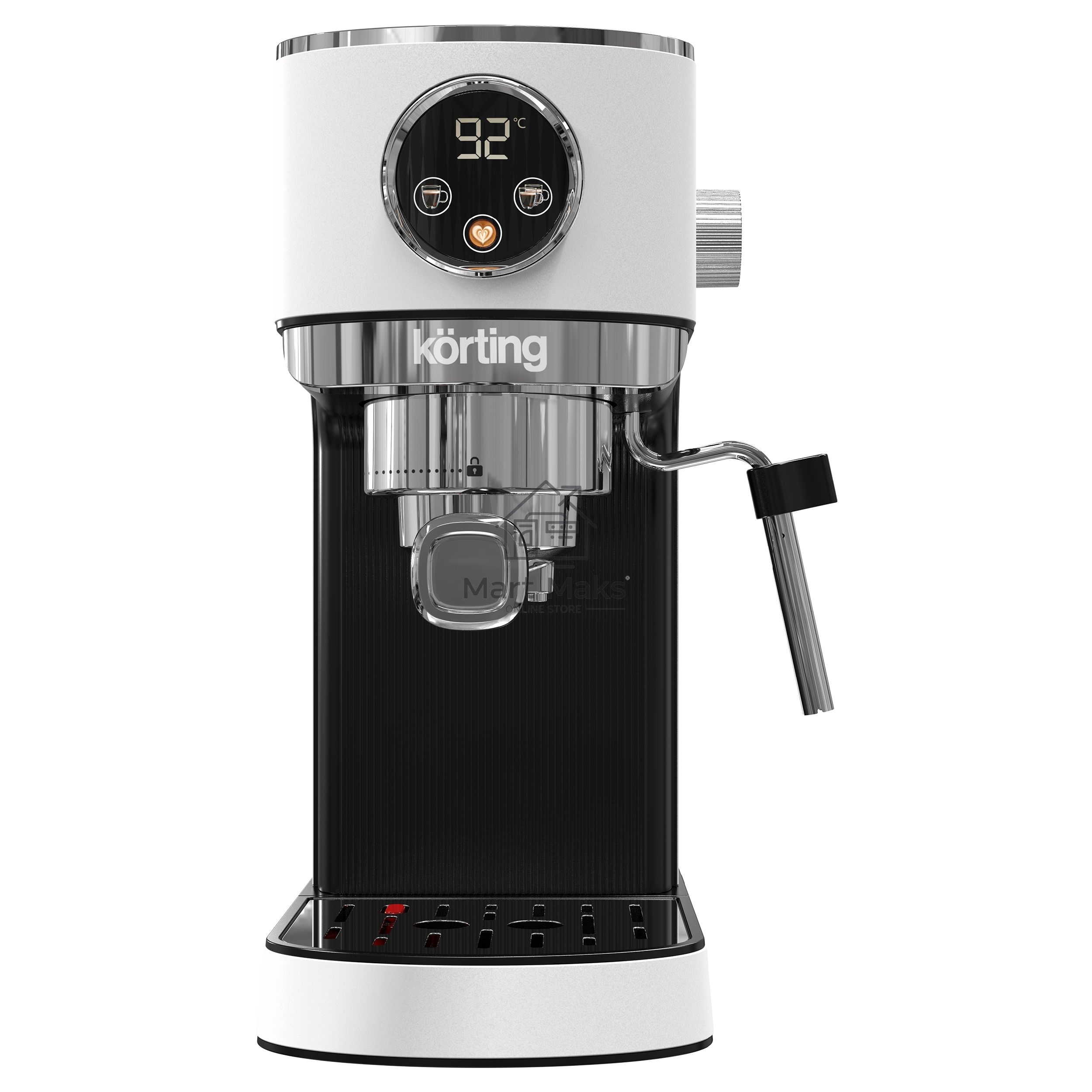 Кофеварка рожковая Korting KCM 1003 EW белый, исп. кофе - молотый, 1.2 л, 1350 Вт, 20 бар.