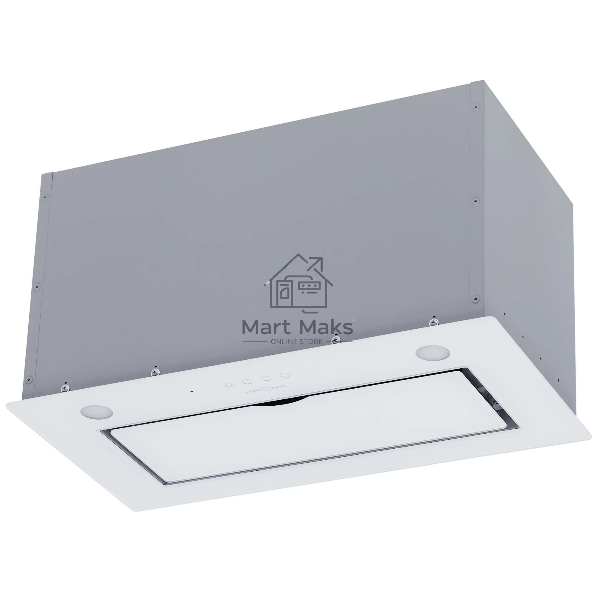 Вытяжка встраиваемая KRONA Arven 600 S белый, 52 см, 1180 куб. м/ч, 62 дБ