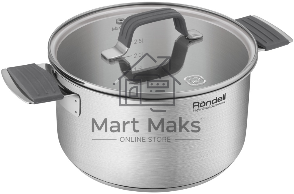 Кастрюля Rondell Normanne RDS-1814 5.1л. d=24см (с крышкой) стальной