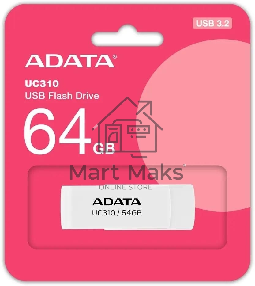 Флешка USB R/W ADATA R/W USB3 64GB WHITE UC310-64G-RWH