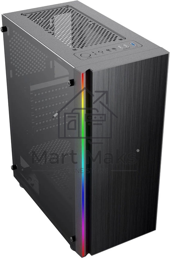 Компьютерный корпус AeroCool / Formula CL-3302B RGb черный без БП ATX 2xUSB 2.0 1xUSB 3.0 audio bott PSU