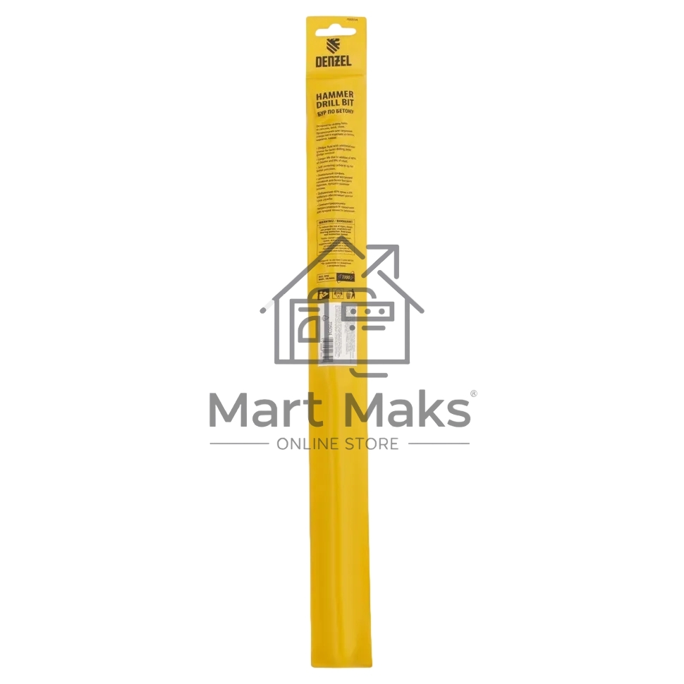 Бур по бетону Denzel двойная спираль, Cobalt W-tip, 14x460 мм, SDS PLUS