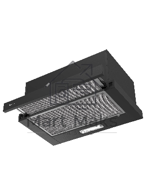 Вытяжка телескопическая TEL 50 B черный, 50 см, 710 куб. м/ч, 47 дБ