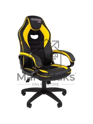Кресло игровое Chairman game 16 Россия экопремиум черный/желтый (7028514)