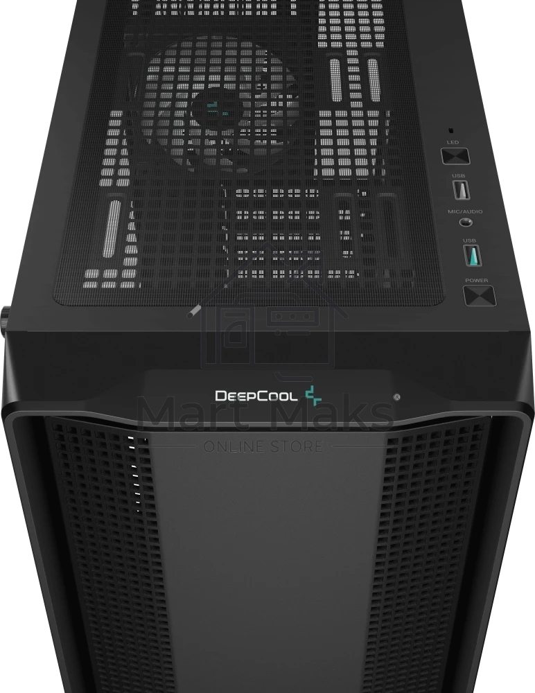 Компьютерный корпус Deepcool CC560 ARGB V2 без БП, боковое окно (закаленное стекло), 3x120мм ARGB LED вентилятор спереди и 1x120мм ARGB LED вентилятор сзади, черный, ATX