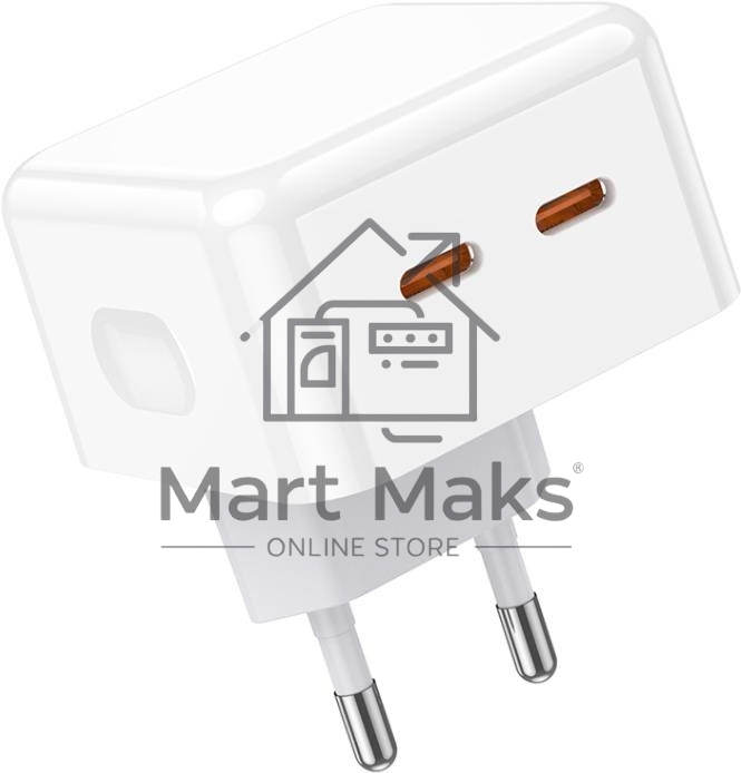 Зарядное устройство BOROFONE (6941991101113) BA76A 2Type-C 3.0A PD 35W, белый