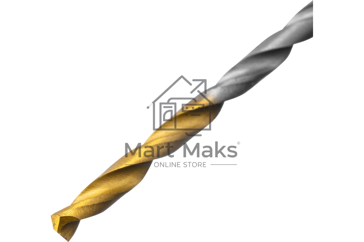 Набор сверл по металлу Denzel 1-13 мм, Р6М5-TiN, Golden Tip, 25 шт 723009