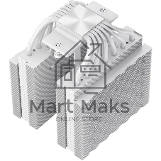 Кулер для процессора PCCooler RT720 TC ARGB WH (270W, 4-pin PWM, 157.5mm, Al/Cu, 7x6mm, ARGB, 2x120mm, 73.32CFM, 34.9dBA, 2200RPM, S: 1851/1700/1200/115X, AM5/AM4, white)