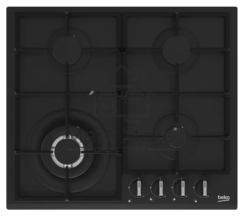 Встраиваемая газовая варочная поверхность Beko HIYG 64225 SBO, Черный