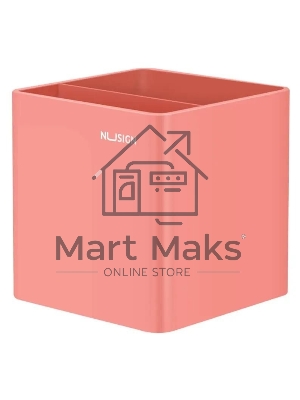 Подставка Deli ENS011PINK Nusign 2 отделения для письменных принадлежностей, 84х84х86мм, розовый, пластик