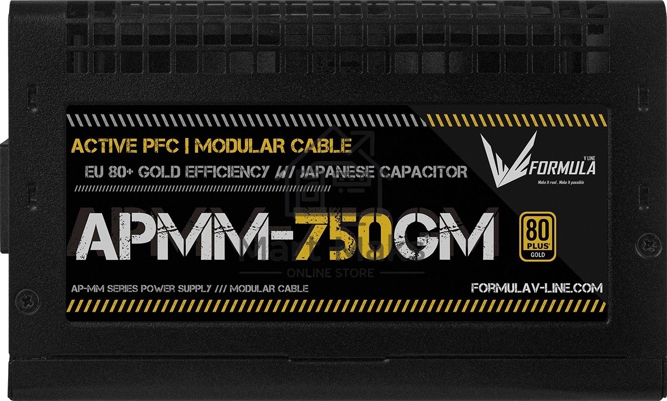 Блок питания Aerocool / Formula ATX 750W APMM-750GM Gen.5 80 PLUS gold (20+4pin) APFC 120mm fan 8xSATA Cab Manag RTL