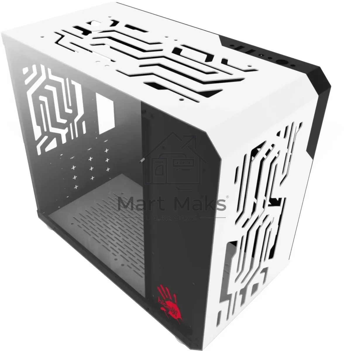Компьютерный корпус Bloody BD-CC110 белый без БП mATX 5x120mm 2xUSB3.0 audio