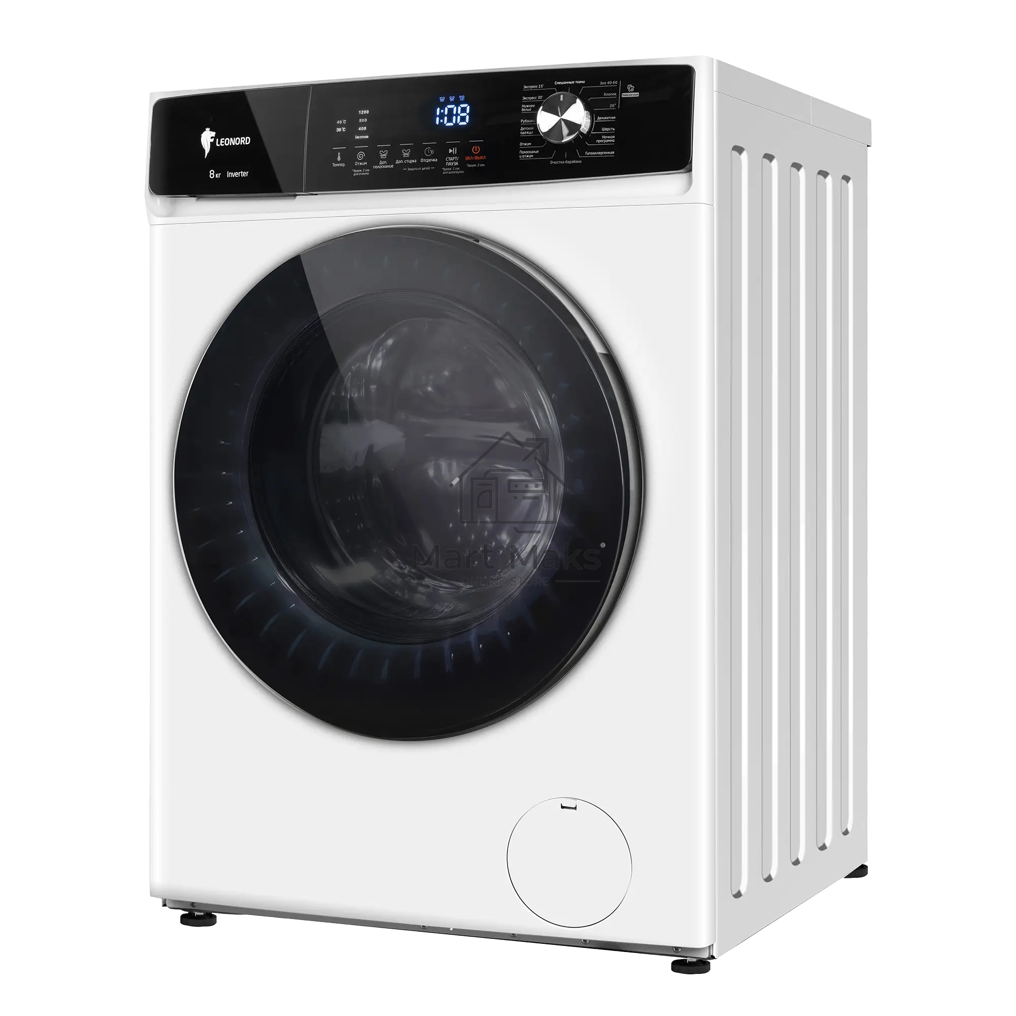 Стиральная машина LEONORD LWM-102812 (109592) белая, загрузка фронтальная 8кг, 1200 об/мин., класс: A+++