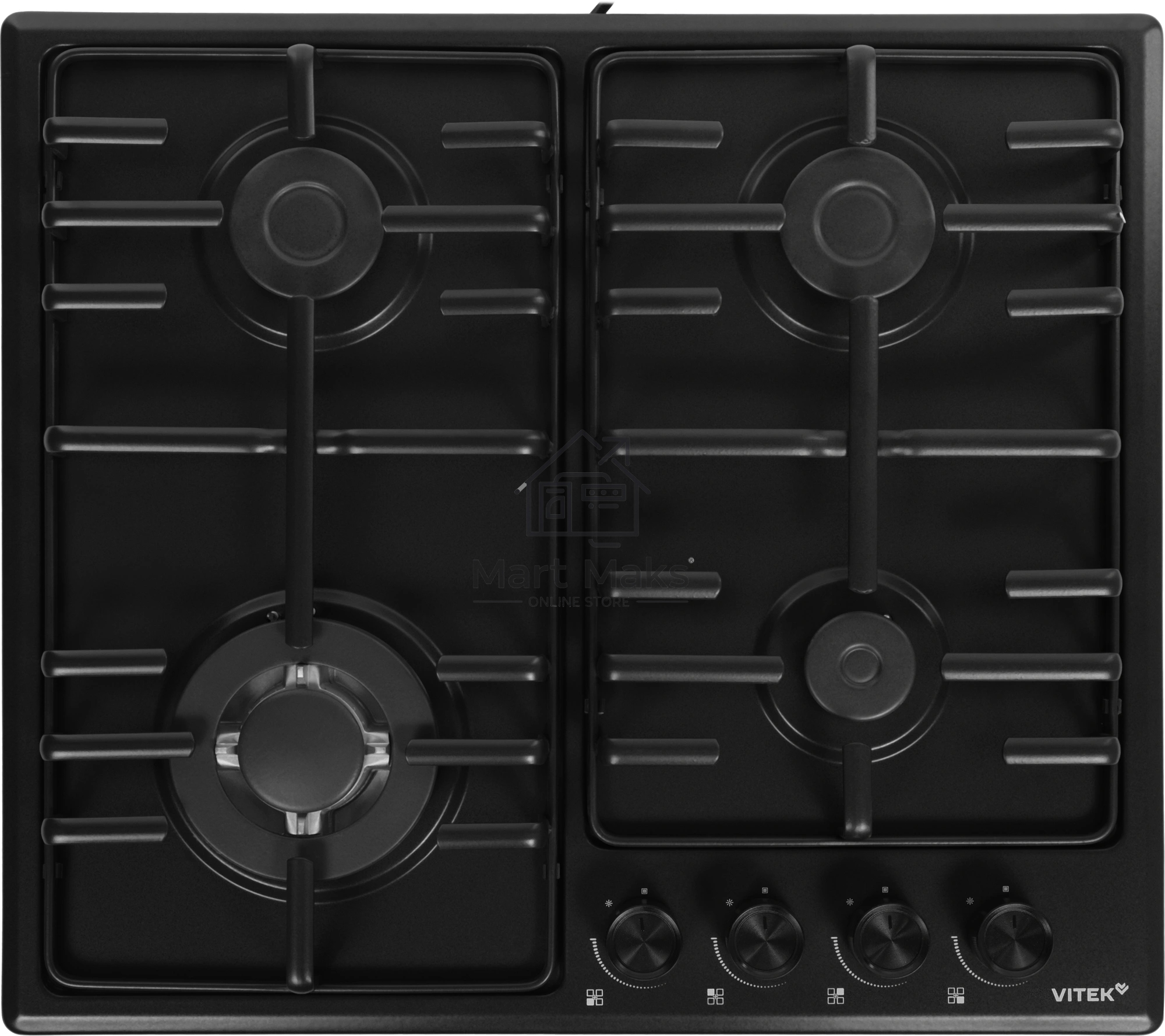 Газовая варочная панель Vitek VGH 6410W MBK черный матовый