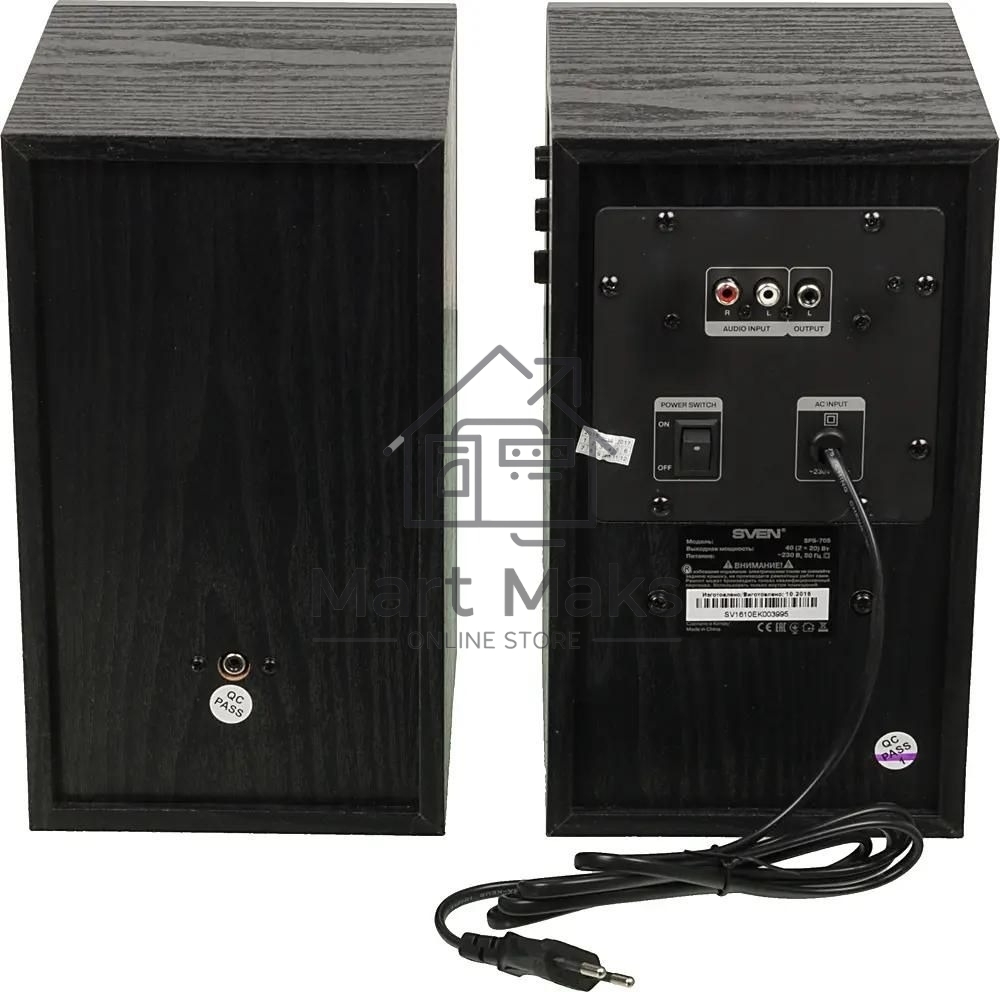 Акустическая система SVEN SPS-705 2.0 черный 40Вт