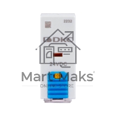 Реле миниатюрное промышленное, 2CO, ком. ток 8А, AgSnO2, напряжение 24V DC, опция: тест-кнопка+светодиод+защитный диод