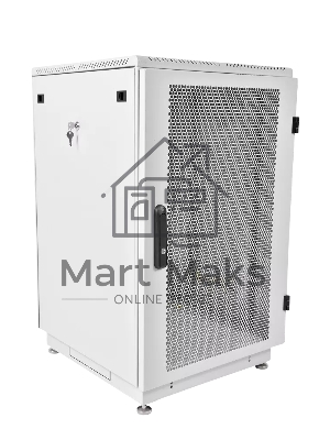 Шкаф телеком. напольный 18U (600x600) дверь перфорированная (ШТК-М-18.6.6-4ААА) (2 коробки)