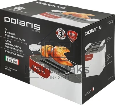 Тостер Polaris PET-0720 белый-красный