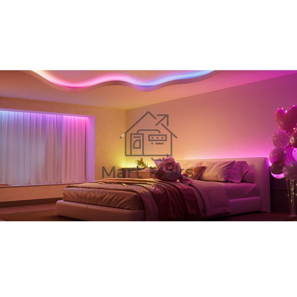Лента светодиодная умная Yeelight, 12 метров / RGBIC+ BLE / YLYDD-0039