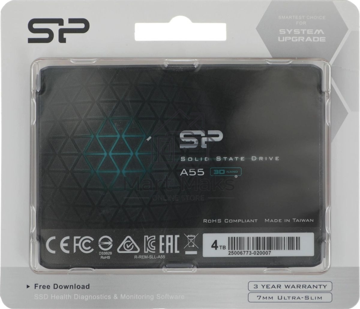 Накопитель SSD Silicon Power Ace A55, 4TB, SATA III, 2.5