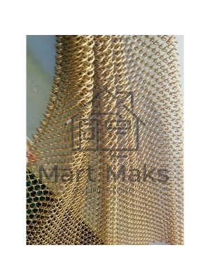 СЕТКА Akpo металлическая декоративная,золото,50 см