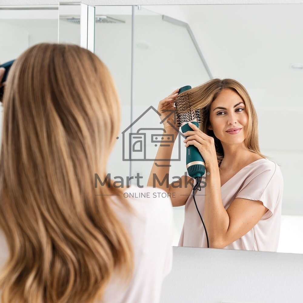 Фен-щетка Beurer HC45 Ocean бирюзовый, 1000 Вт, ионизация