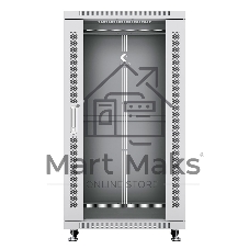 Шкаф телекоммуникационный напольный Cabeus SH-05C-42U60/80 IP20, 42U, 2055х600х800 мм (ВхШхГ), дверь: стекло, разборный, цвет: серый