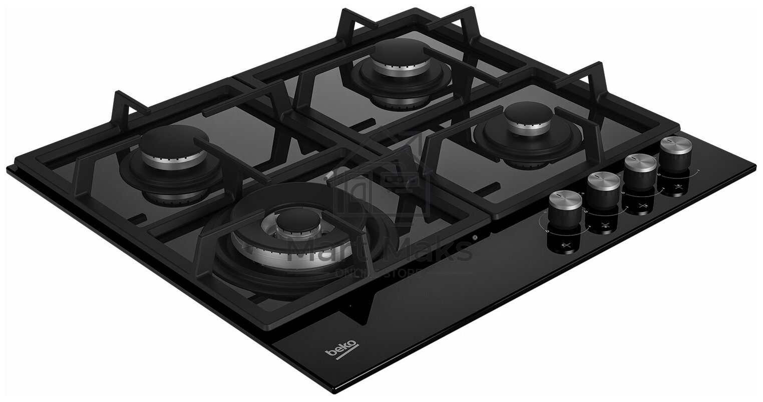 Встраиваемая газовая варочная поверхность Beko HILW 64225 S, черный