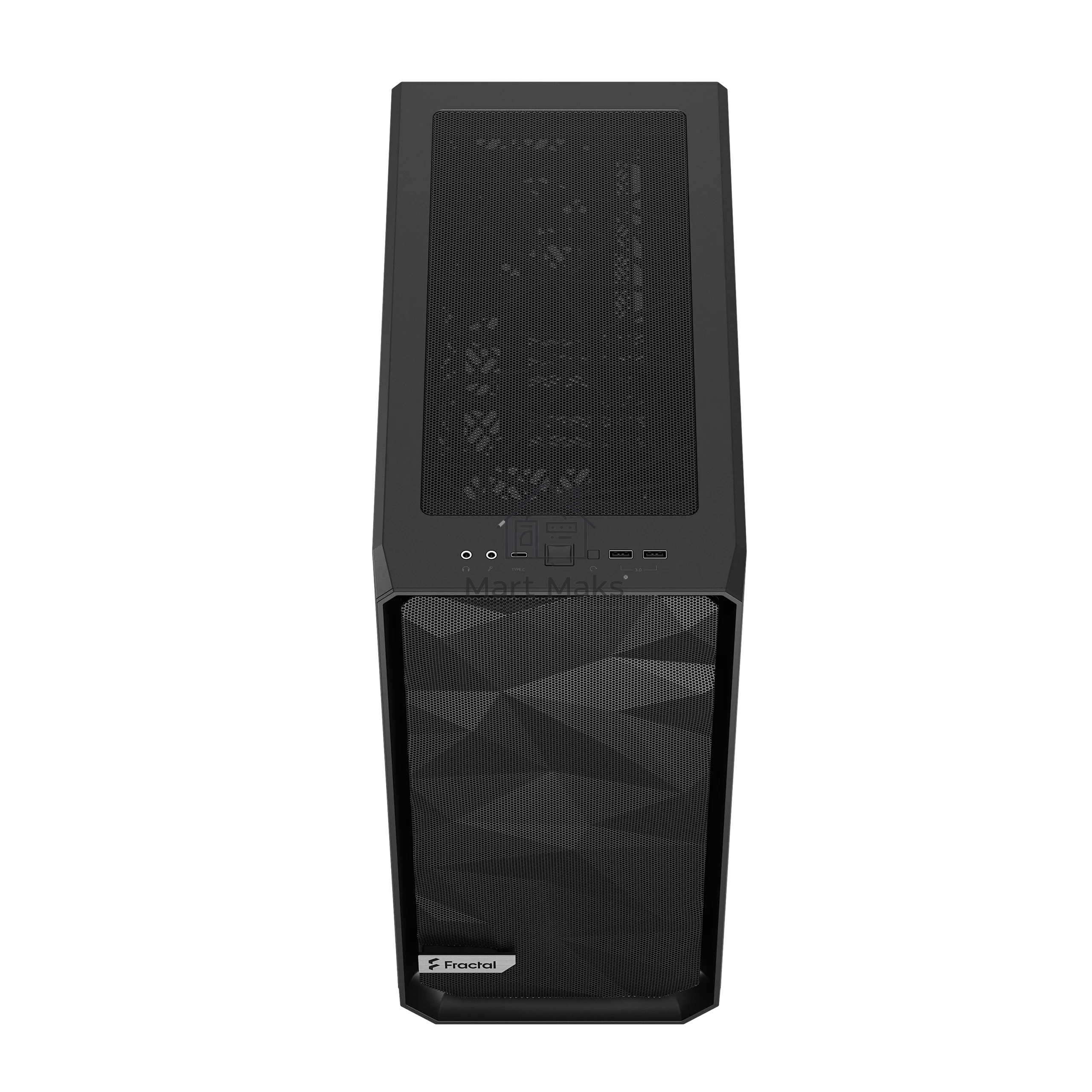 Компьютерный корпус Fractal Design MESHIFY 2 COMPACT BLACK - DARK TG / ATX, TG / 2x140mm & 1x120mm fans inc. / FD-C-MES2C-02