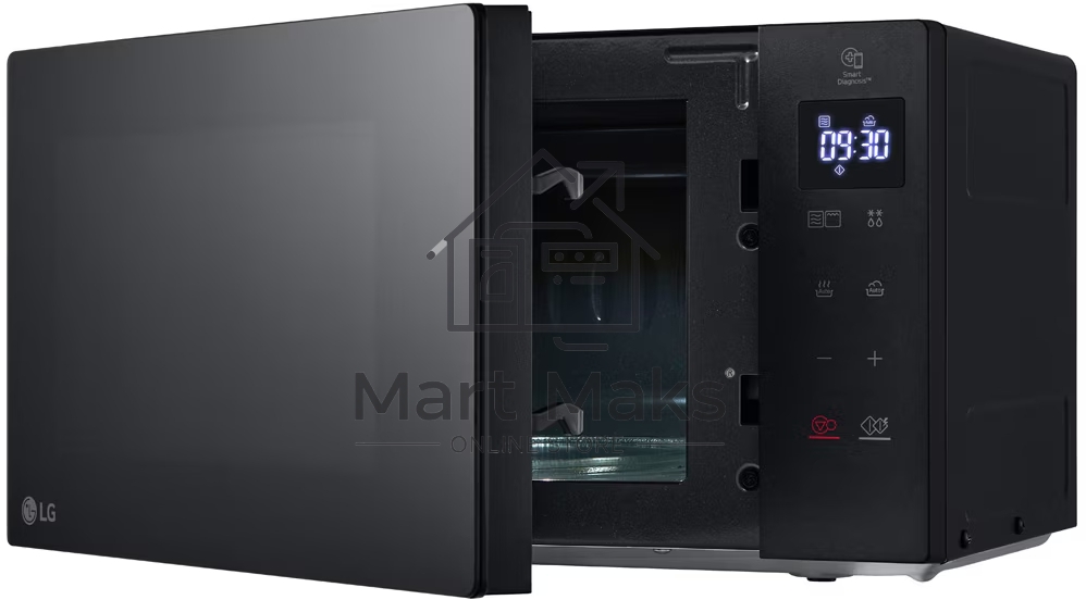 Микроволновая печь LG MH6032GAS черный, 20 л, 700 Вт, переключатели - сенсор