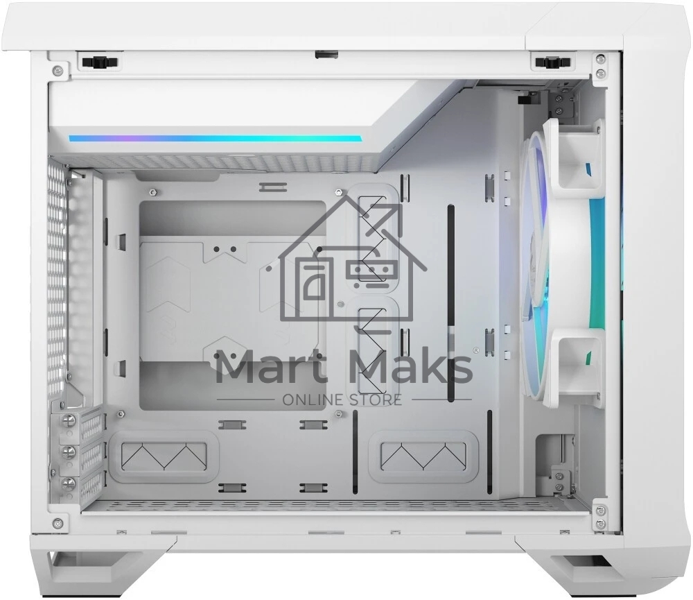 Корпус ПК без блока питания Fractal Design Torrent Nano RGB TG Clear Tint, Mini-Tower, 1x180mm RGB, 2xUSB-A 3.2 + 1xUSB 3.2 Type-C mITX, mDTX White