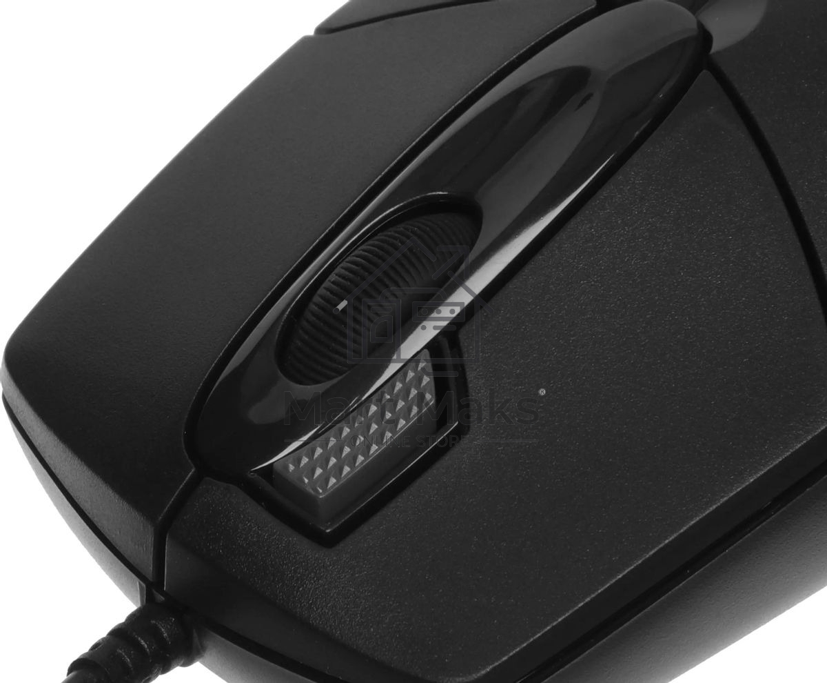 Мышь проводная A4Tech OP-730D черный, 1200 dpi, USB, кнопки - 4