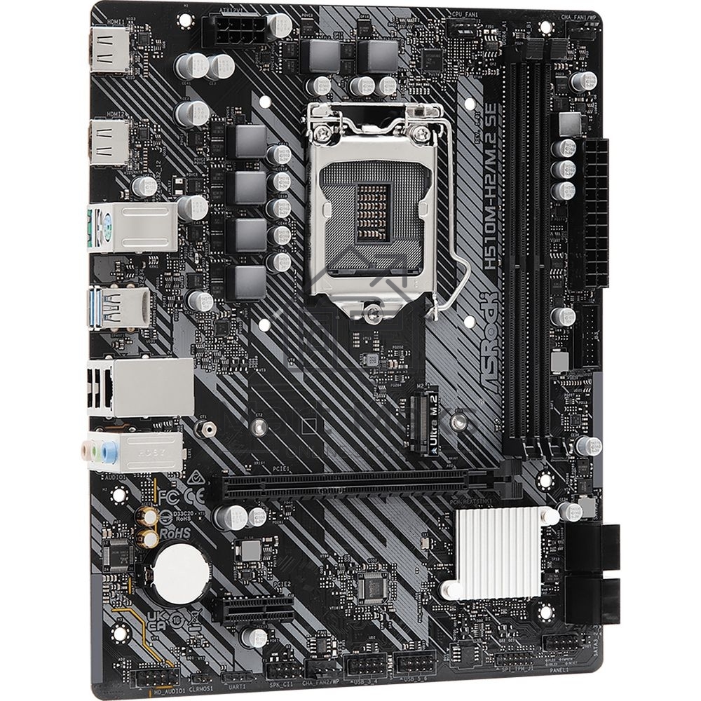 Материнская плата ASRock H510M-H2/M.2 SE, LGA 1200, Intel H470, 2xDDR4, 4xSATA, 1xM.2, 1xPCIe 4.0 x16, 1xPCIe x1, 2xHDMI, 1x 1Gb LAN, 2xUSB 2.0, 4xUSB 3.2 Gen 1, 3x3.5 мм, 7.1, mATX