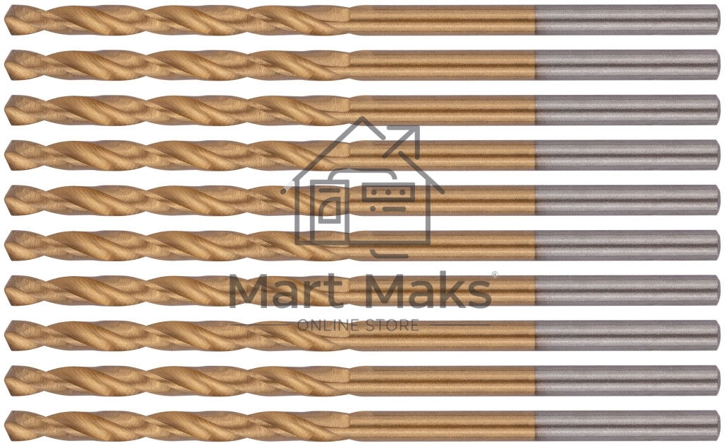 Сверло по металлу FIT IT HSS, титановое покрытие, 2.5 мм, 10 шт 34125