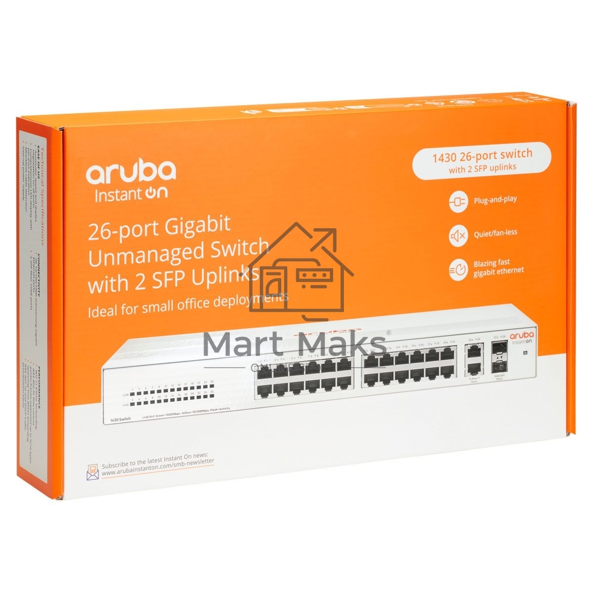 Коммутатор HPE Instant on 1430 R8R50A#ABB 26G 2SFP неуправляемый