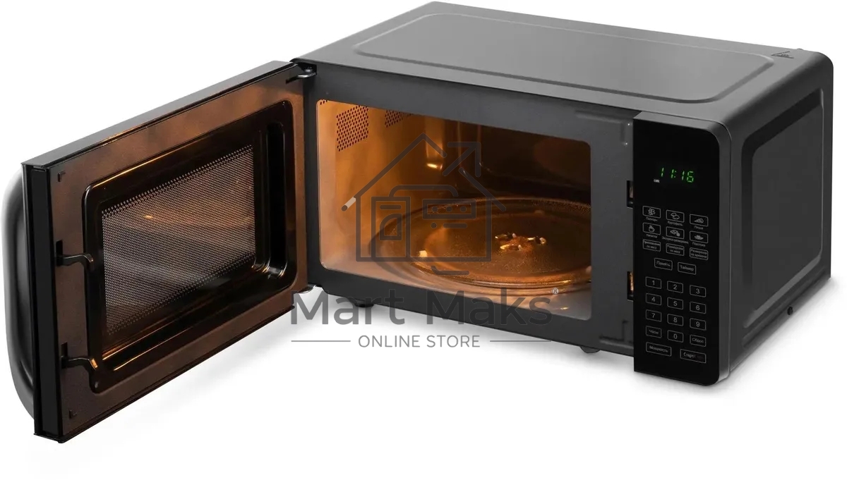 Микроволновая печь Hyundai HYM-D2076 черный, 20 л, 700 Вт, переключатели - сенсор