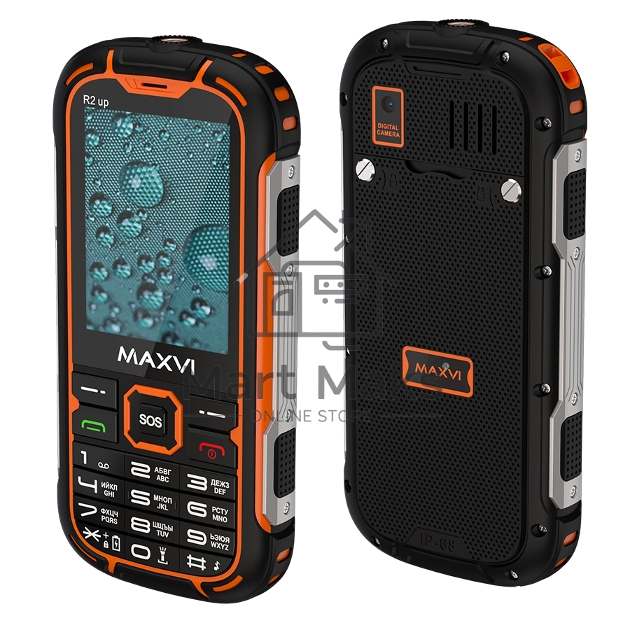Мобильный телефон Maxvi R2 up оранжевый