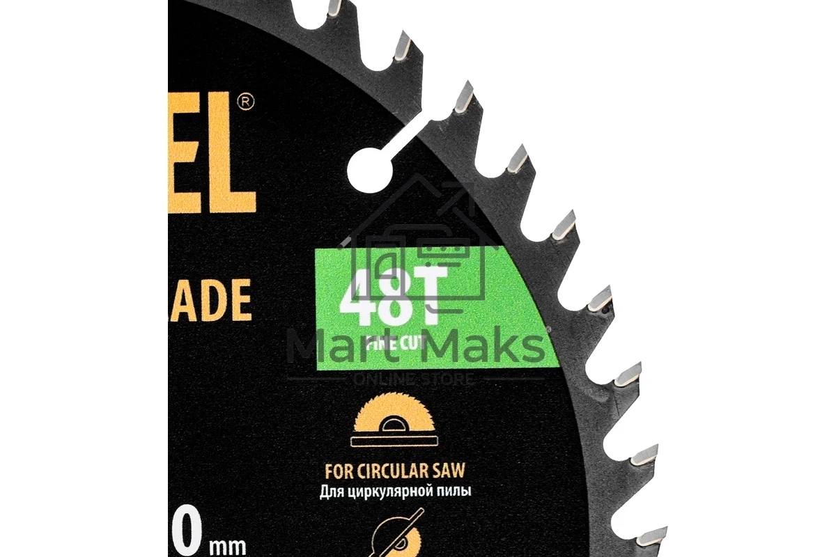 Пильный диск по дереву Denzel ф185 х 20 мм, 48 зубьев, тонкий 733337