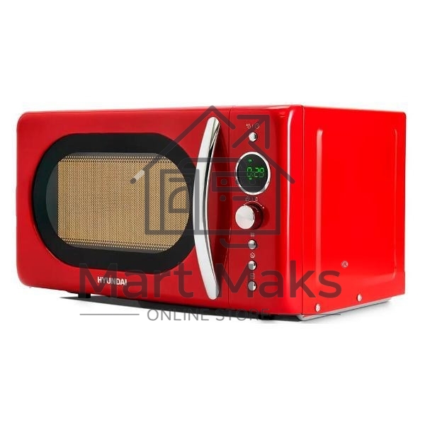 Микроволновая печь Hyundai HYM-D3037 красный, 20 л, 700 Вт, переключатели - кнопки, поворотный механизм