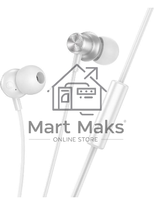 Проводные наушники Hoco M110 Encourage серебристый, внутриканальные, jack 3.5 мм