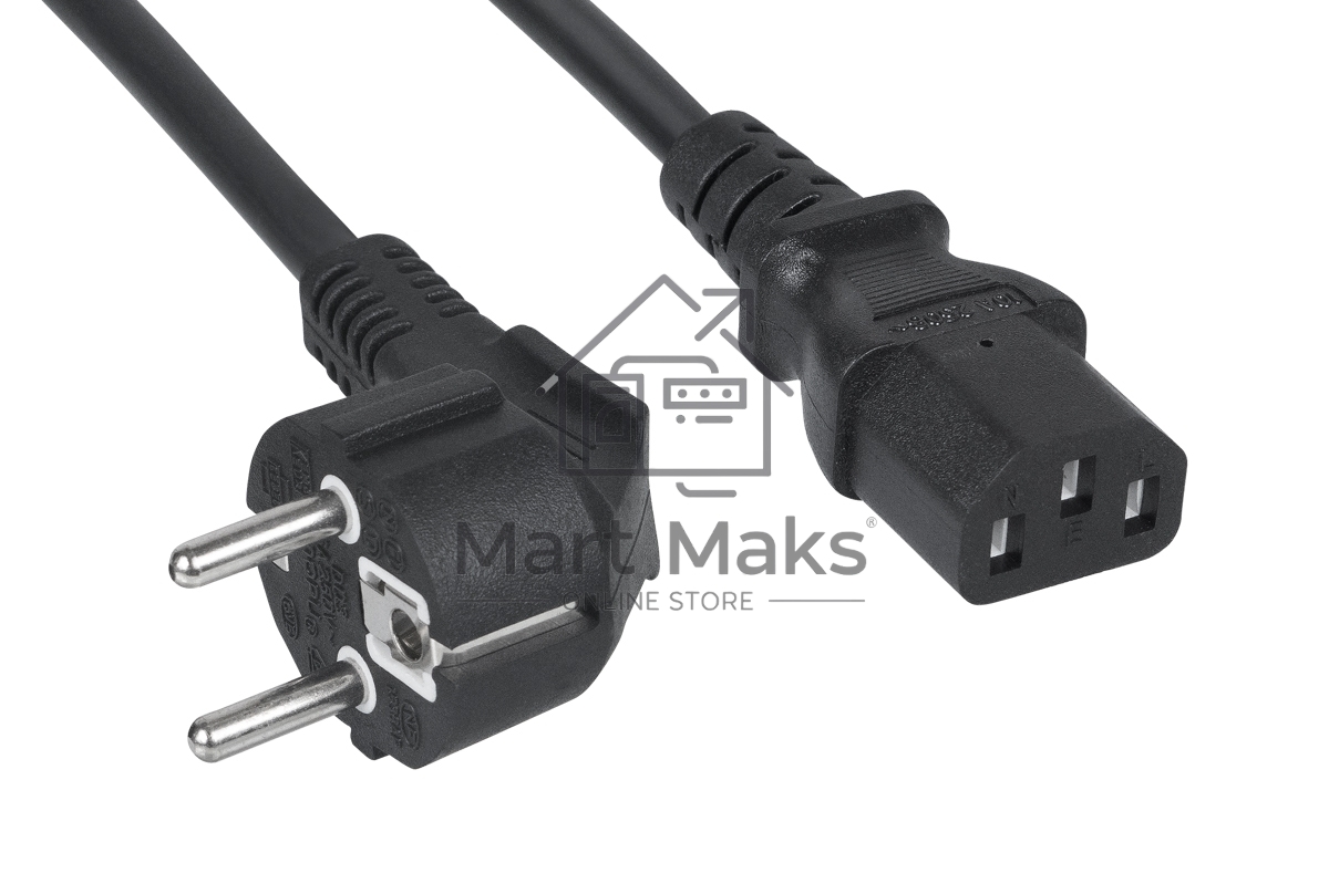 Кабель питания компьютера Cabeus PC-186-VDE-1.0-5M (Schuko+C13) (3x1.0), 5 м