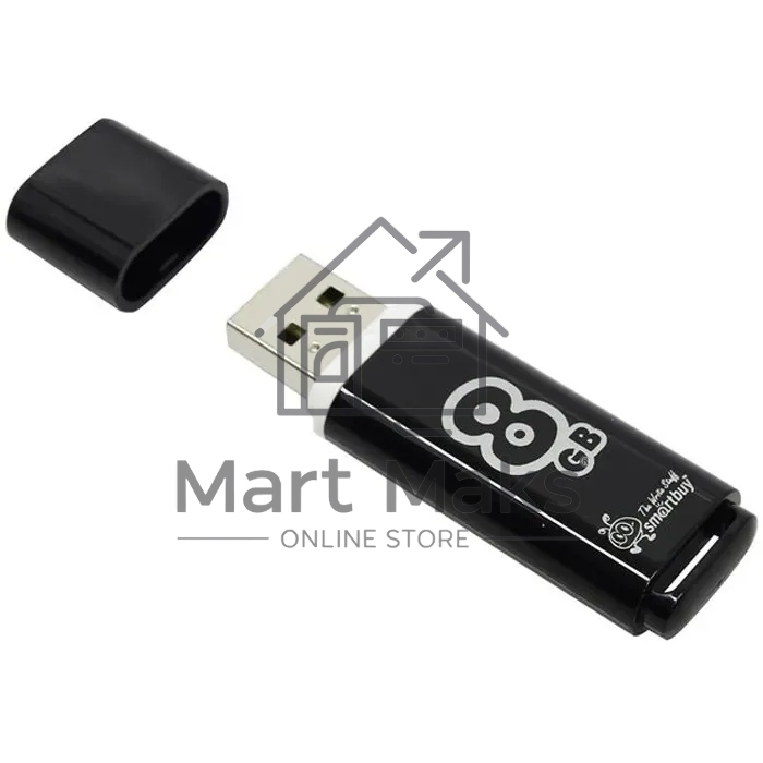 Флешка USB R/W R/W SmartBuy USB Drive 8Gb Glossy series Black SB8GBGS-K