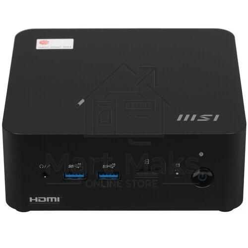 Компьютер MSI Cubi NUC 1M-096XRU, Intel Core 5 120U/8GB/512GB/IrisXE/WF6E/BT5.3/120W/AirCooling/DOS, черный (9S6-B0B111-096)