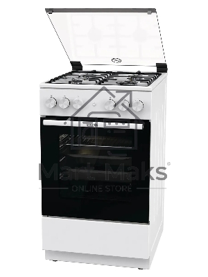 Плита газовая Gorenje GGI5A21WH белый, конфорок 4 газовых, духовка 67 л, 50 см x 85 см x 59.4 см
