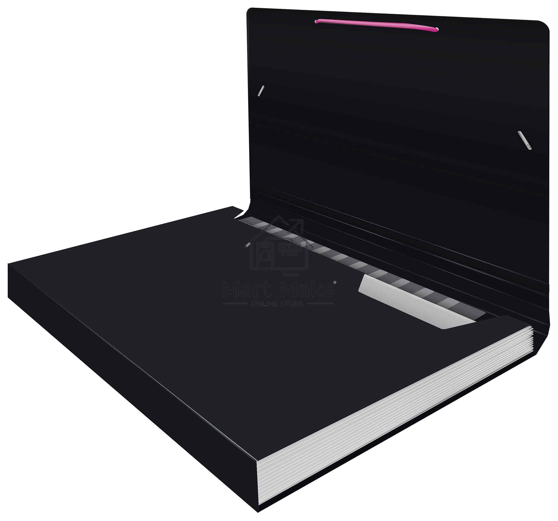 Папка-портфель Бюрократ Black Opal BLPP13 13 отделений, A4, пластик, 0.7мм, черный/ассорти