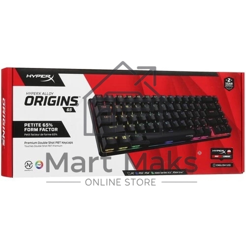 Клавиатура игровая HyperX Alloy Origins 65 (RUS) черный